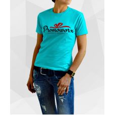 Light Blue Women's T-shirt with Logo